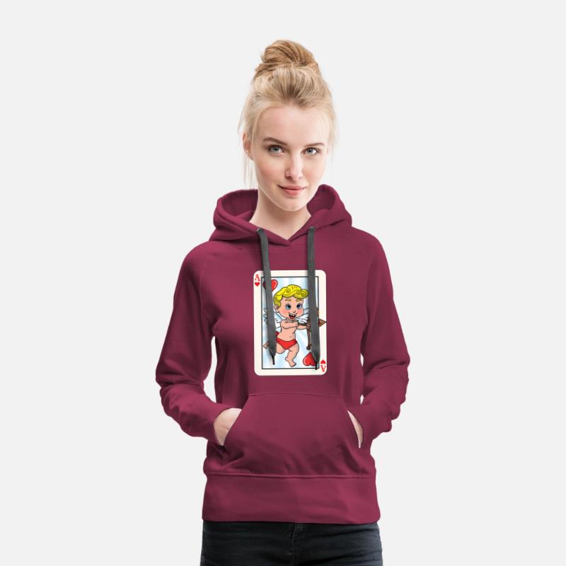 Playing card with cupid