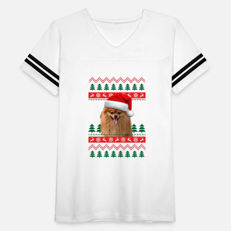 Pomeranian Ugly Style Santa Pom Dog