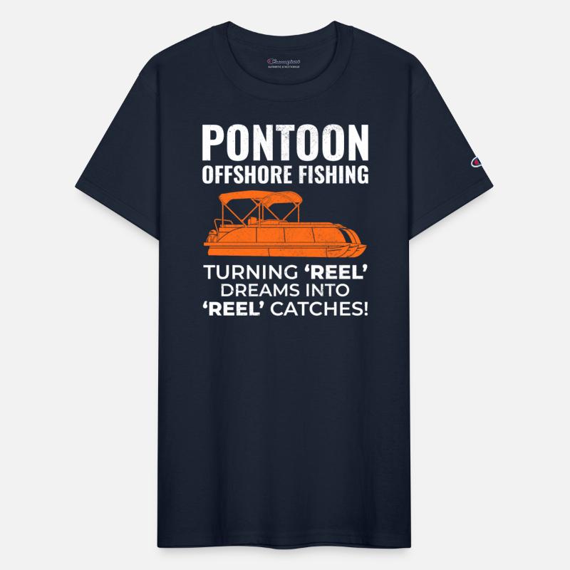 Pontoon Boat Motor Boating Offshore Fishing Funny
