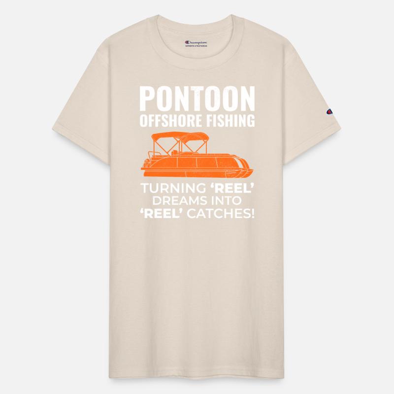 Pontoon Boat Motor Boating Offshore Fishing Funny