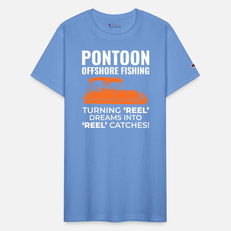 Pontoon Boat Motor Boating Offshore Fishing Funny