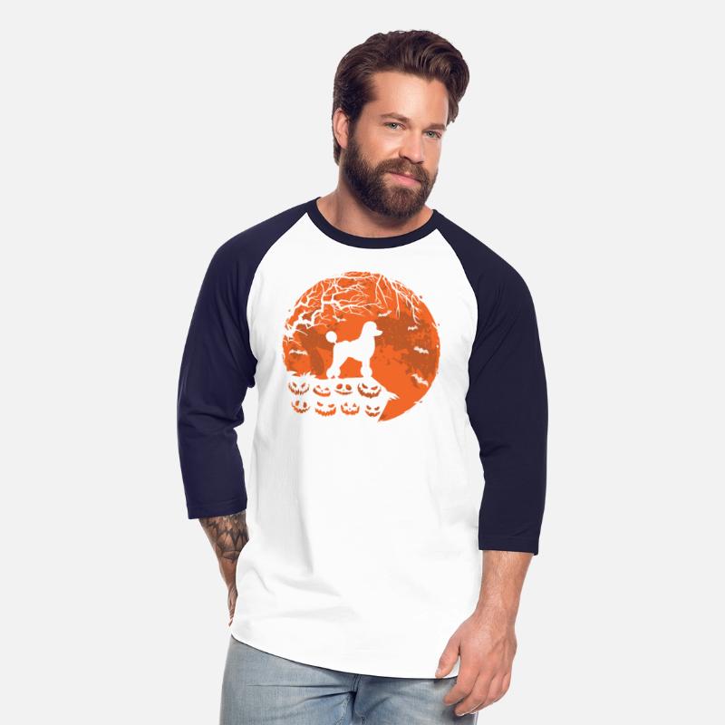 Poodle Dog And Moon Halloween Funny Dog Lover Gift
