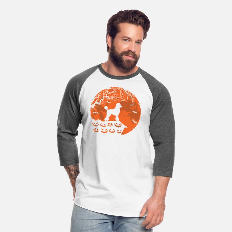 Poodle Dog And Moon Halloween Funny Dog Lover Gift