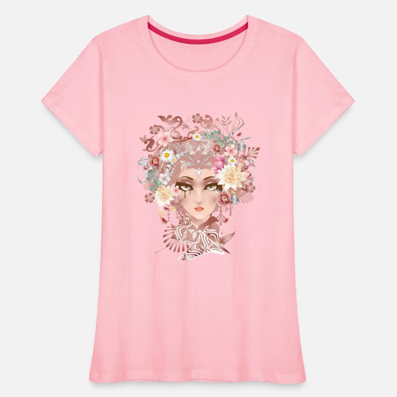 Portrait of a young woman with flowers in her hair