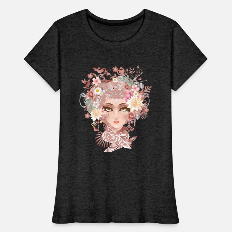 Portrait of a young woman with flowers in her hair