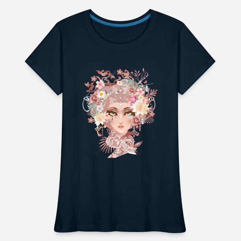 Portrait of a young woman with flowers in her hair