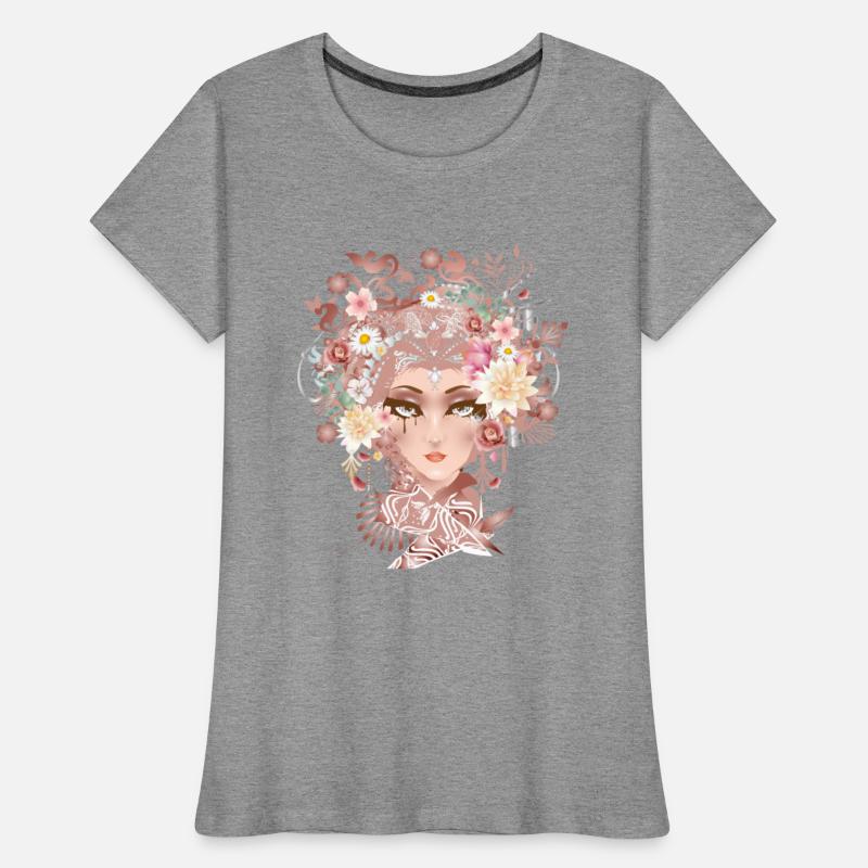 Portrait of a young woman with flowers in her hair