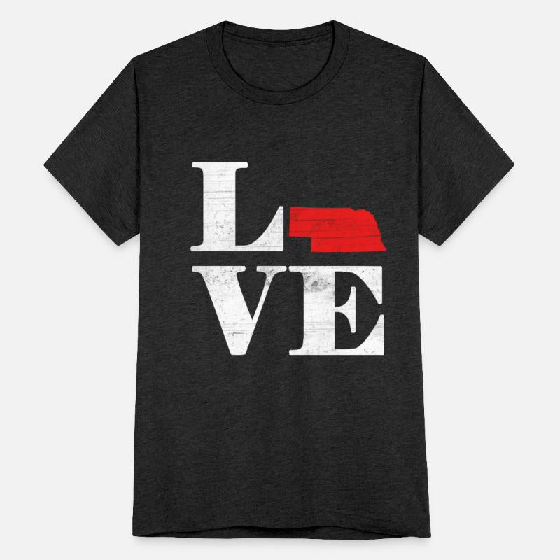 Proud America State Land Map Love Nebraska