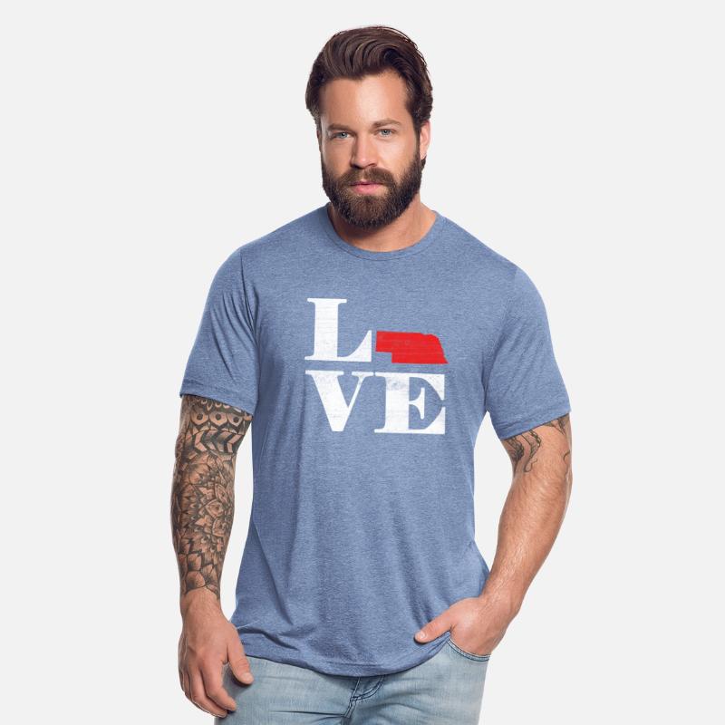 Proud America State Land Map Love Nebraska