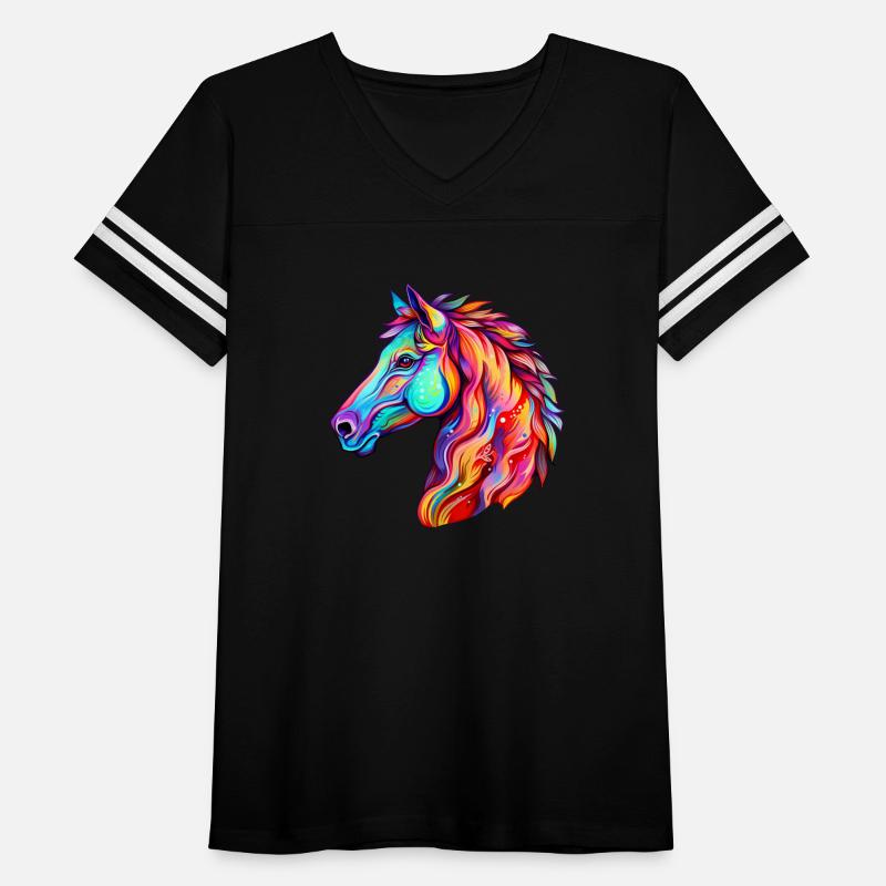 Psychedelic Horse Head Gallop Equine Equestrian
