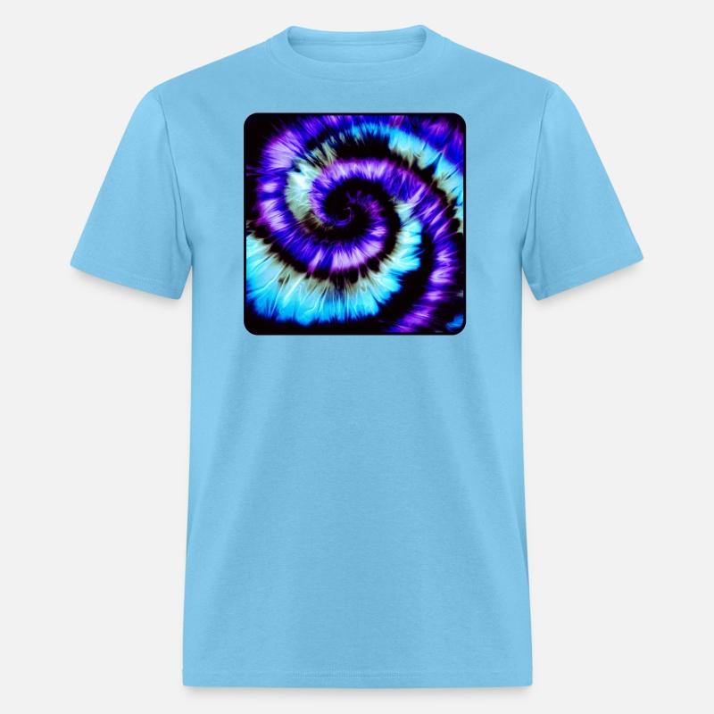 Purple, Blue & Black Tie Dye Spiral