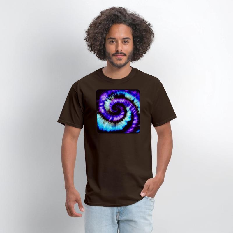 Purple, Blue & Black Tie Dye Spiral