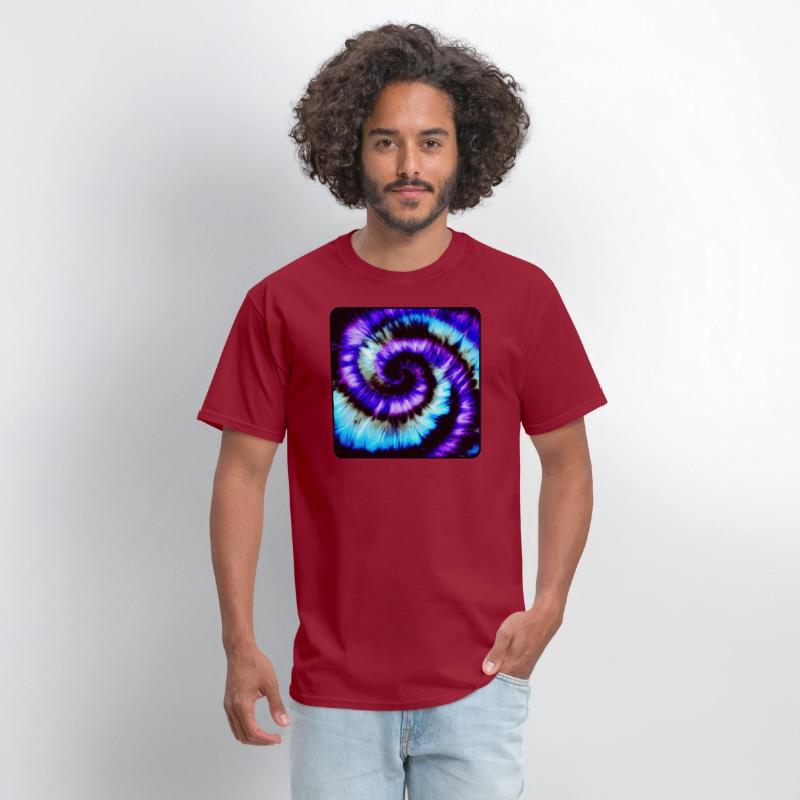 Purple, Blue & Black Tie Dye Spiral