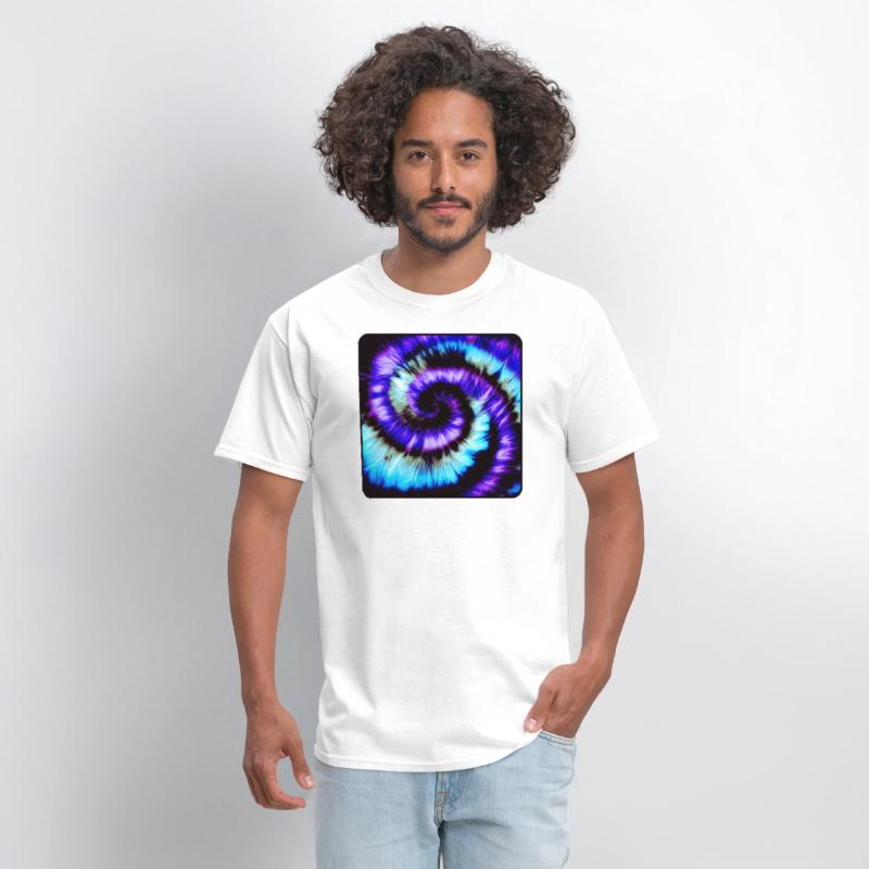 Purple, Blue & Black Tie Dye Spiral