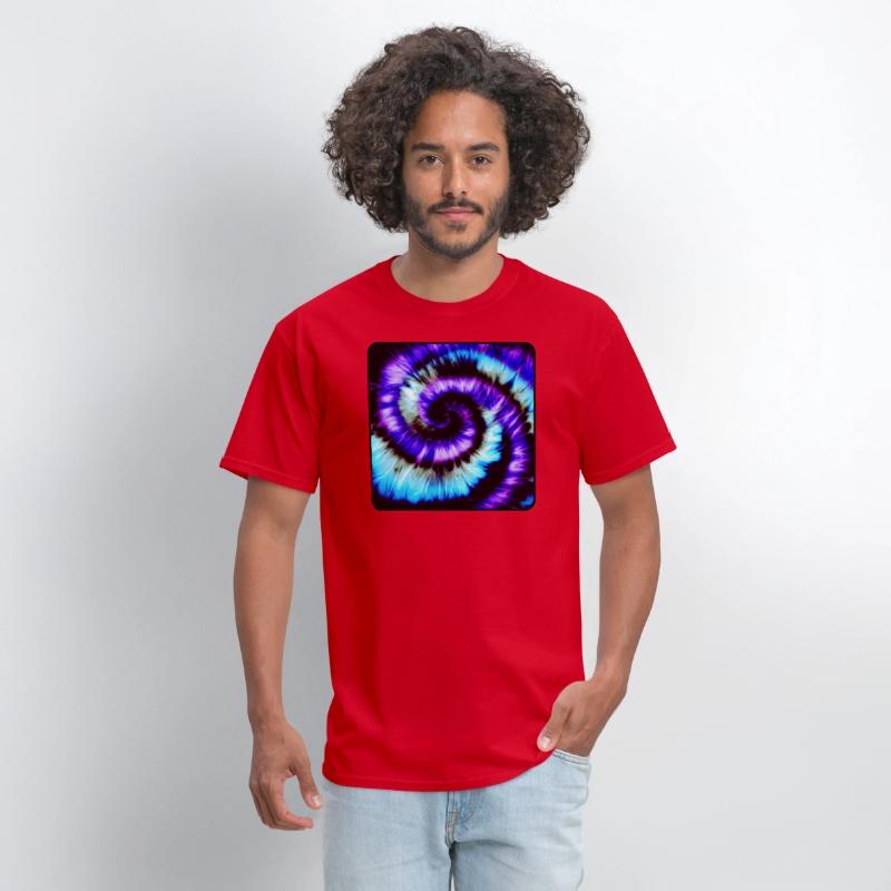 Purple, Blue & Black Tie Dye Spiral