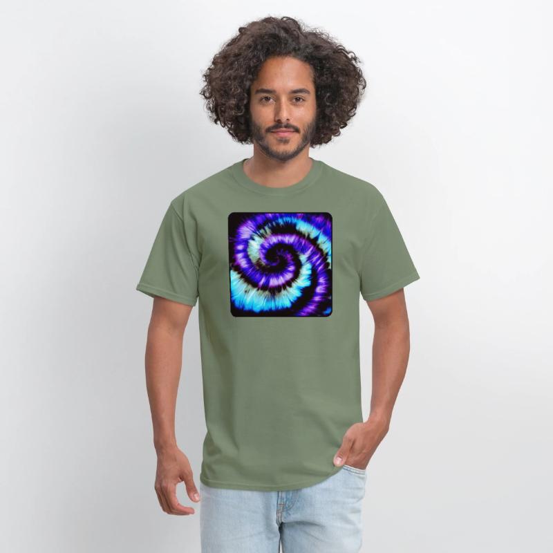 Purple, Blue & Black Tie Dye Spiral