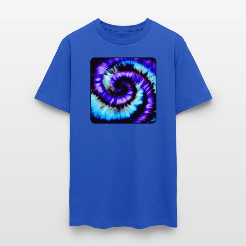 Purple, Blue & Black Tie Dye Spiral