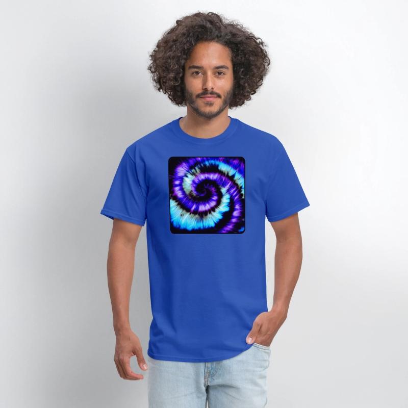 Purple, Blue & Black Tie Dye Spiral