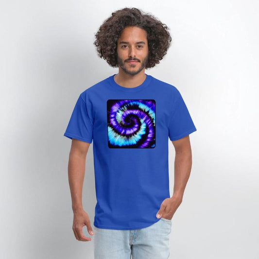 Purple, Blue & Black Tie Dye Spiral