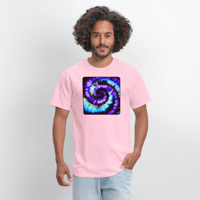Purple, Blue & Black Tie Dye Spiral