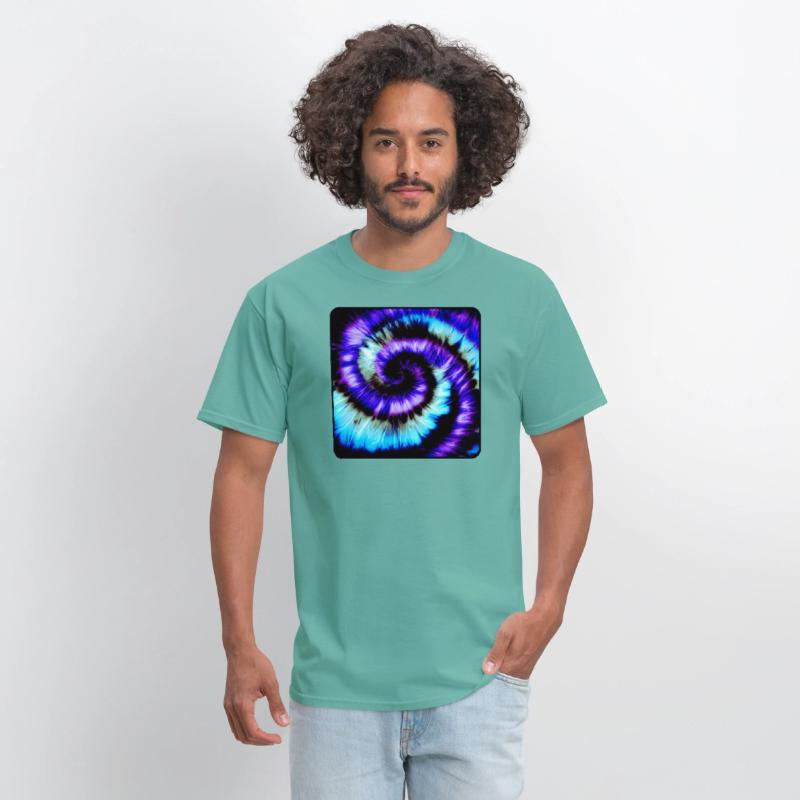 Purple, Blue & Black Tie Dye Spiral