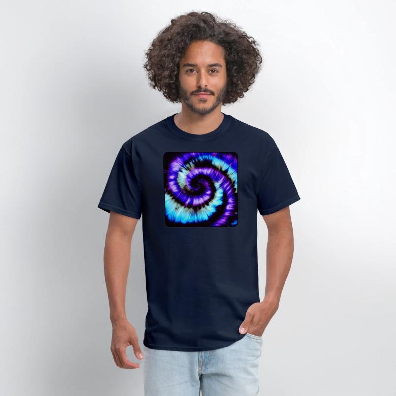 Purple, Blue & Black Tie Dye Spiral