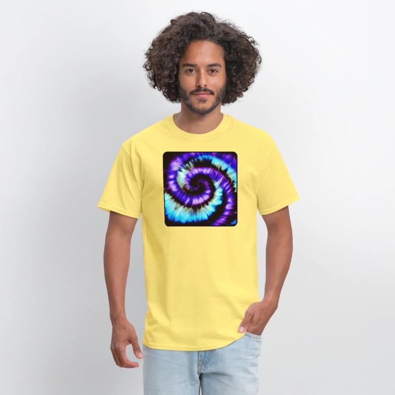 Purple, Blue & Black Tie Dye Spiral