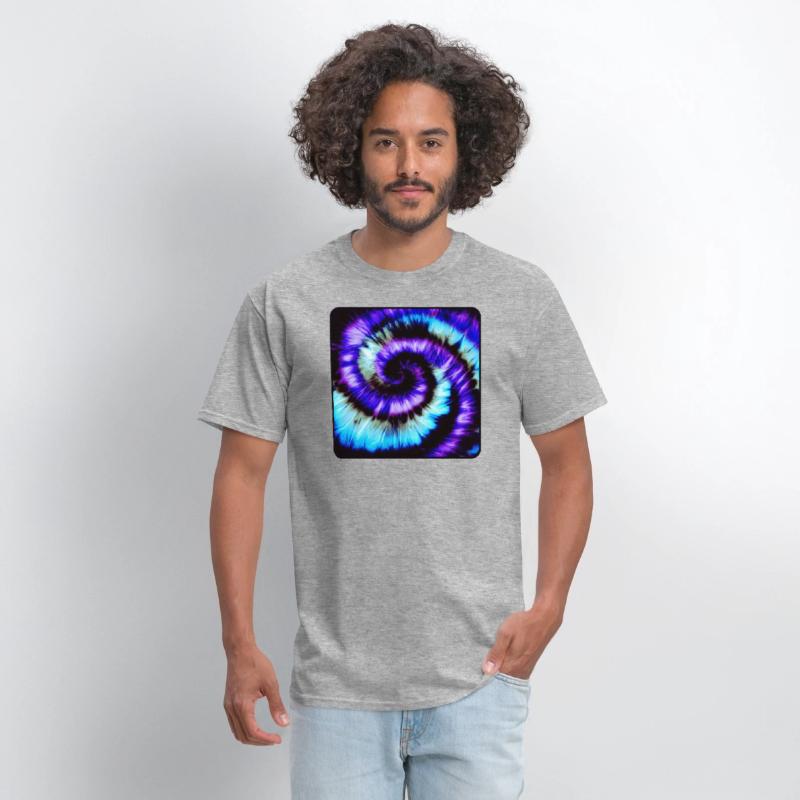 Purple, Blue & Black Tie Dye Spiral
