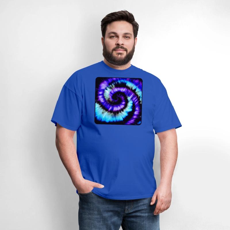 Purple, Blue & Black Tie Dye Spiral