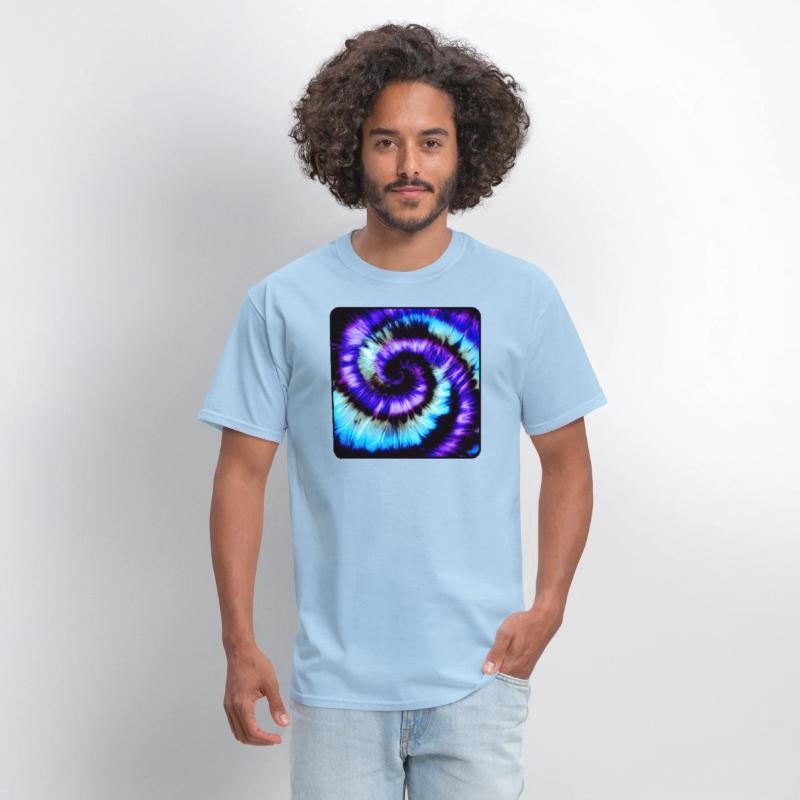 Purple, Blue & Black Tie Dye Spiral