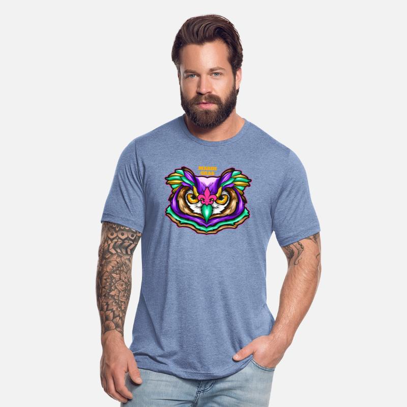 Purple Green Owl With Pink Fleur De Lis For Mardi