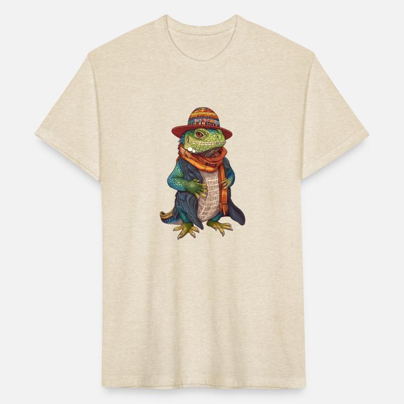 Quirky Folk Art Iguana Sticker