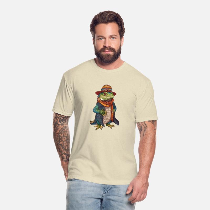 Quirky Folk Art Iguana Sticker