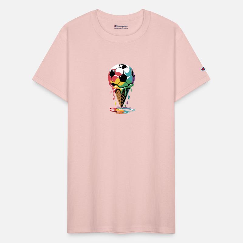 Rainbow Soccer Ice Cream Cone Fusion Delight