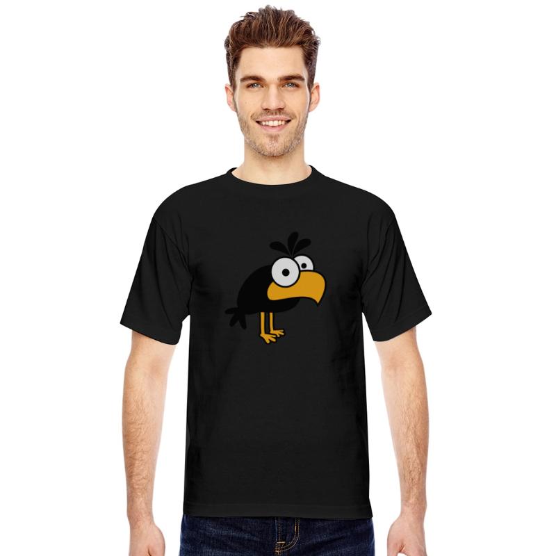 Raven comic bird standing looking funny cartoon