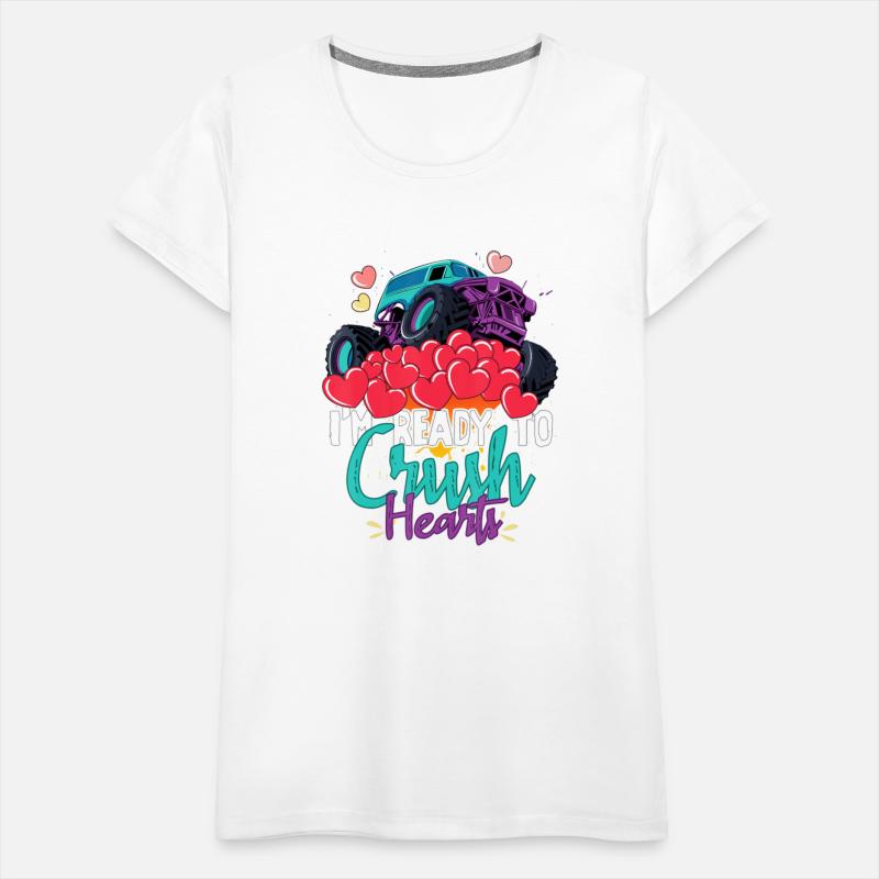 Ready Heart Crush Crusher Monster Truck Valentines