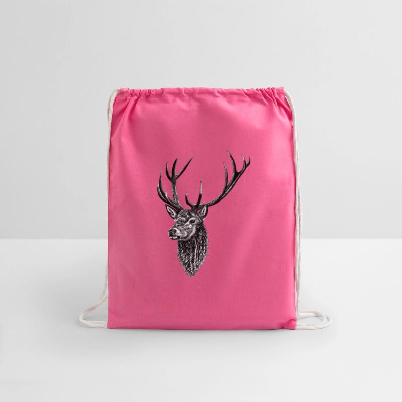 Red deer stag - ink illustration