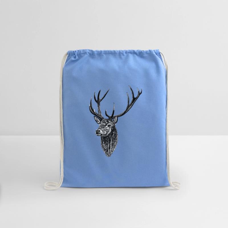 Red deer stag - ink illustration