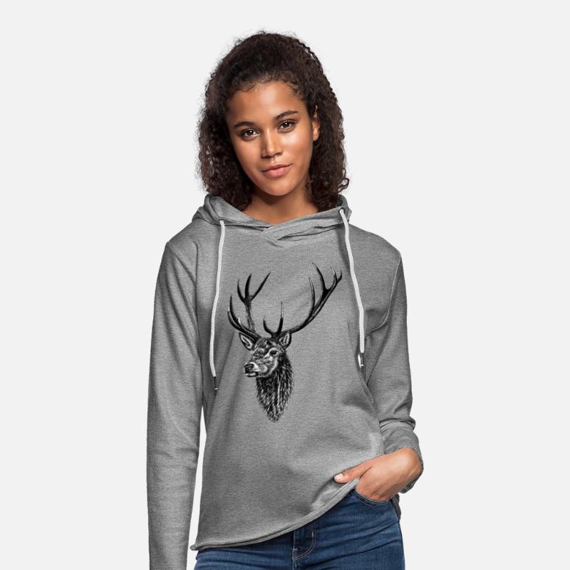 Red deer stag - ink illustration