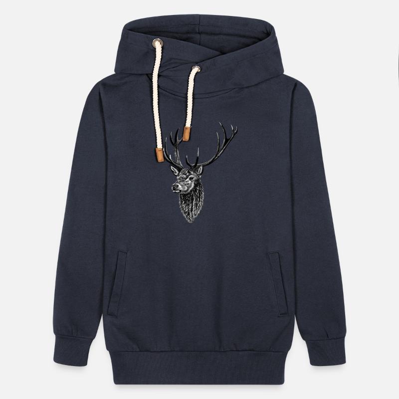 Red deer stag - ink illustration