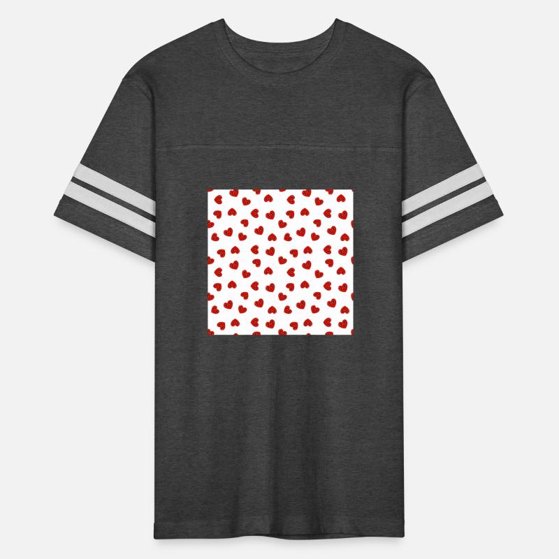 Red White Illustrated Hearts Pattern Valentine Day