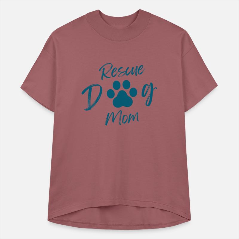 Rescue Dog Mom Design with Paw Print