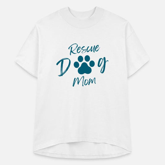 Rescue Dog Mom Design with Paw Print