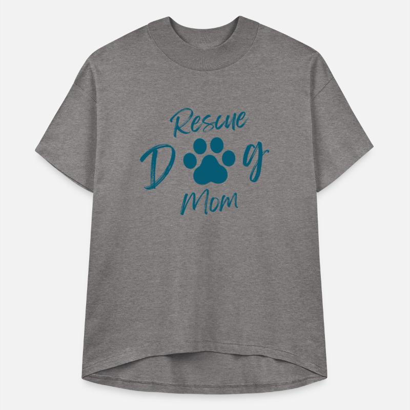 Rescue Dog Mom Design with Paw Print