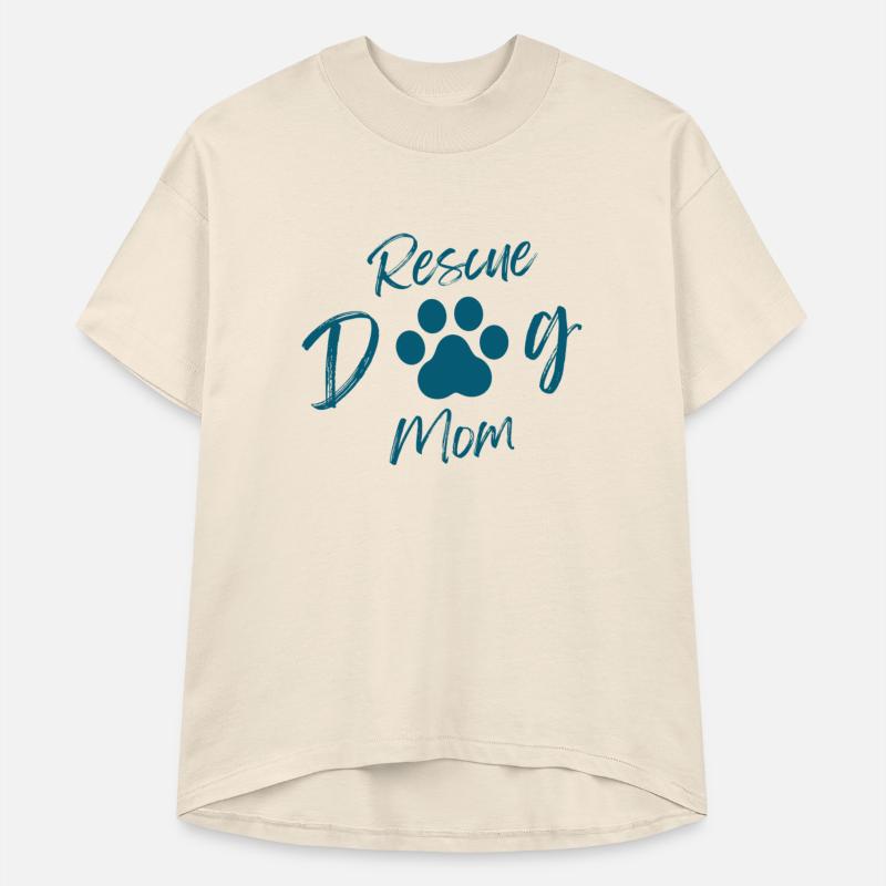 Rescue Dog Mom Design with Paw Print