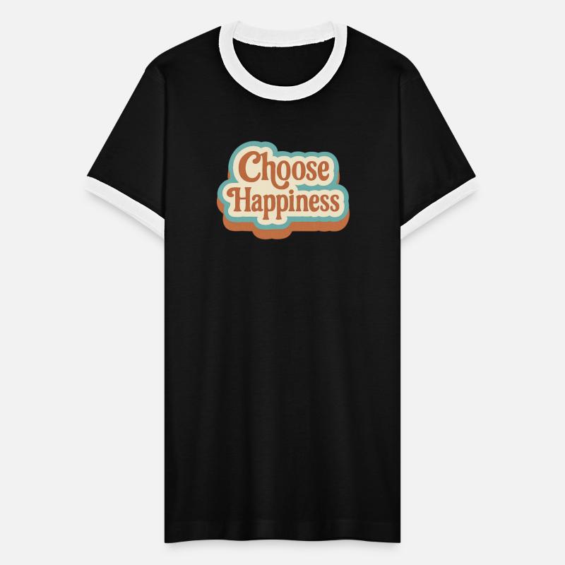 Retro 1970s Choose Happiness Typography