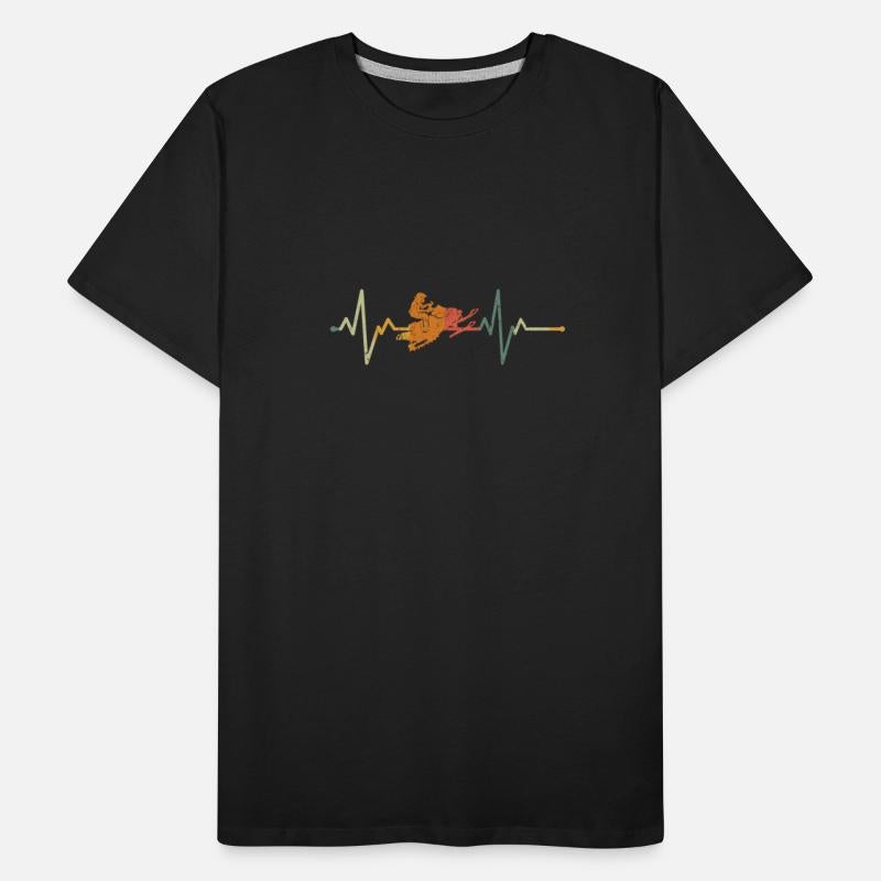 Retro Heartbeat Snowmobile Snowmobiling Gift Idea