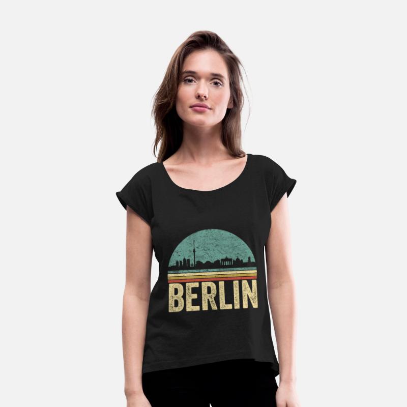 Retro Skyline of the German capital city of Berlin