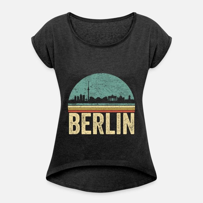 Retro Skyline of the German capital city of Berlin
