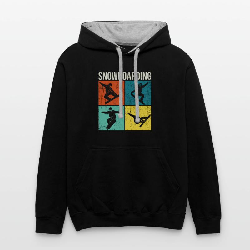 Retro Snowboard And Snowboarding